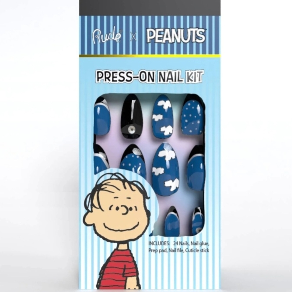 Peanuts Blue and White Press-On Nail Kit